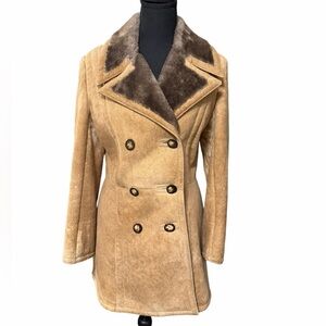 Vintage Sawyer of Napa Californian Spring Lamb Double-Breasted Pea Coat